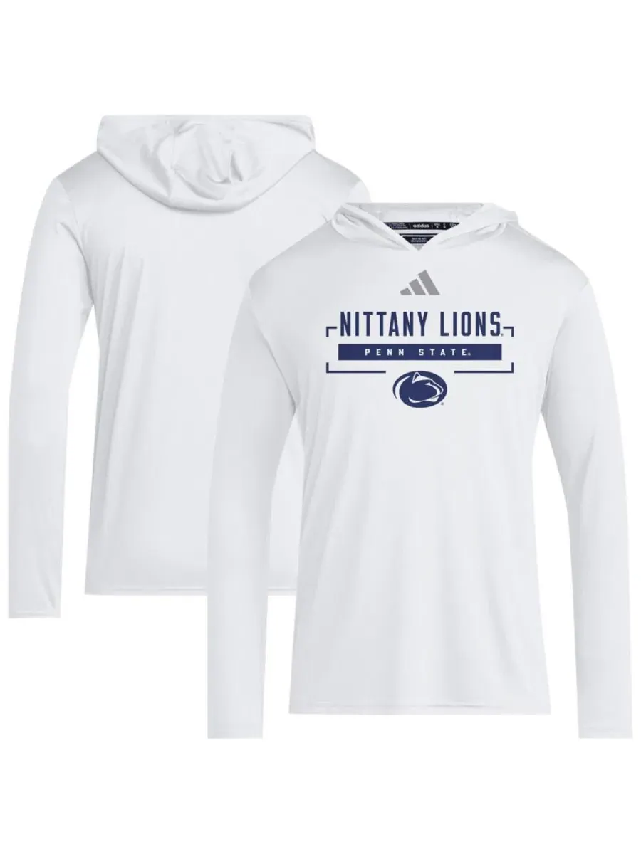 Футболка с капюшоном и длинным рукавом D4T Penn State Nittany Lions adidas