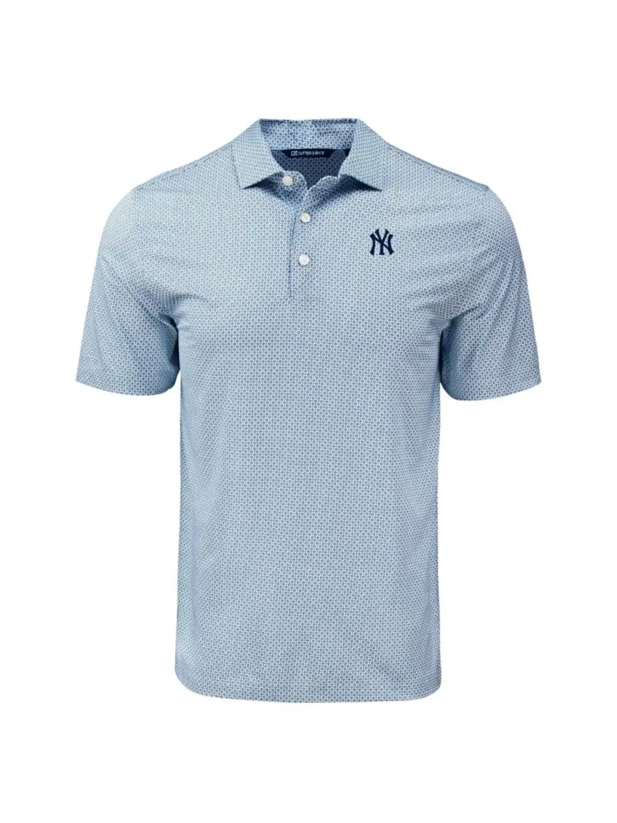 Поло с принтом Pike Eco Diamond Dot New York Yankees Cutter & Buck — изображение 2 из 3, темно-синий