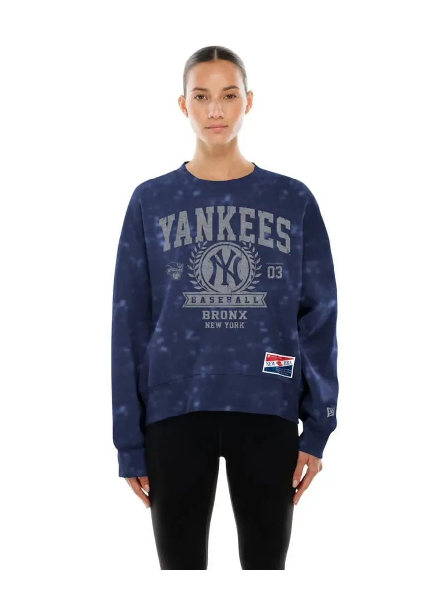 Женский свитшот оверсайз с принтом New York Yankees Throwback Oversized Boxy New Era