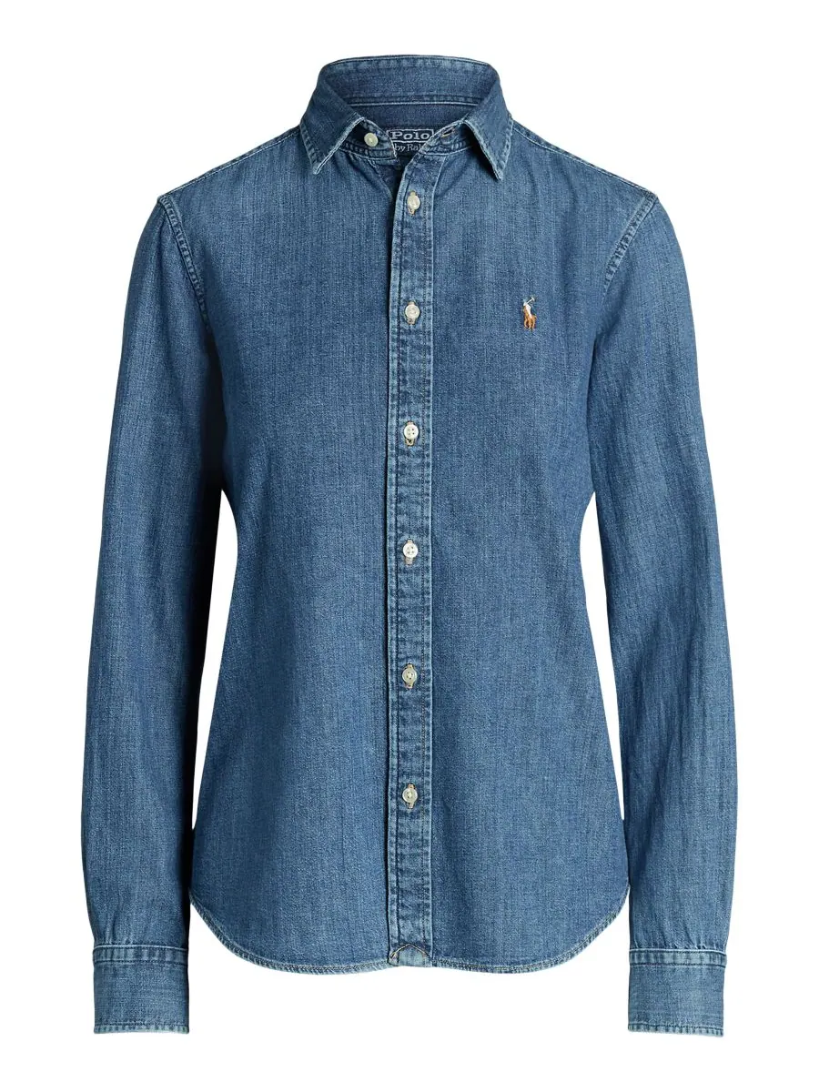 Женская джинсовая рубашка приталенного кроя Polo Ralph Lauren, Merced Wash — изображение 5 из 5