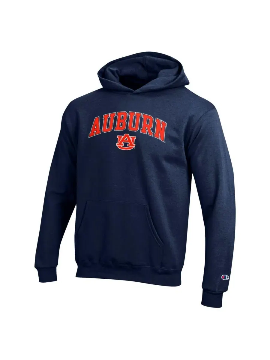 Худи с флисовой подкладкой Auburn Tigers Campus Pullover Champion — изображение 2 из 3, темно-синий