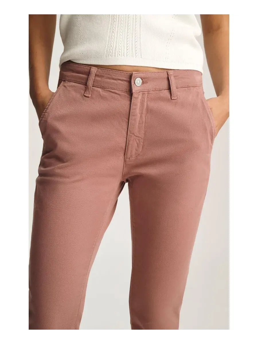 Джинсы с завышенной талией, слегка зауженные, с манжетами Kathleen Mid Rise Boyfriend In Chino Mavi — изображение 6 из 6