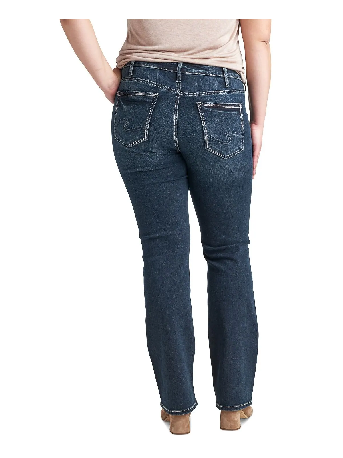 Джинсы suki slim bootcut больших размеров — изображение 3 из 4, синий