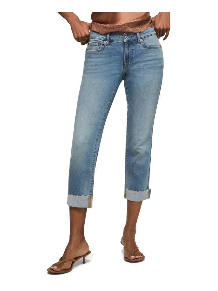 Женские укороченные джинсы средней посадки Sweet Crop Lucky Brand, Pure Honey Wash — изображение 2 из 6
