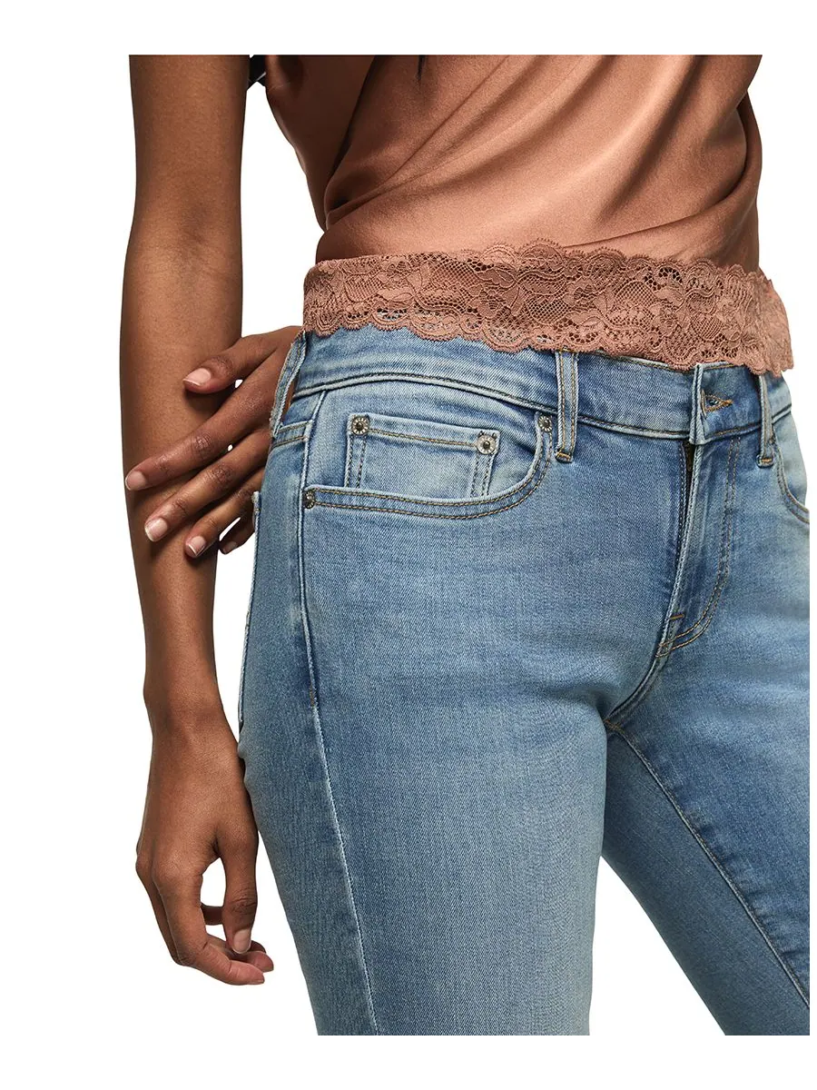 Женские укороченные джинсы средней посадки Sweet Crop Lucky Brand, Pure Honey Wash — изображение 4 из 6