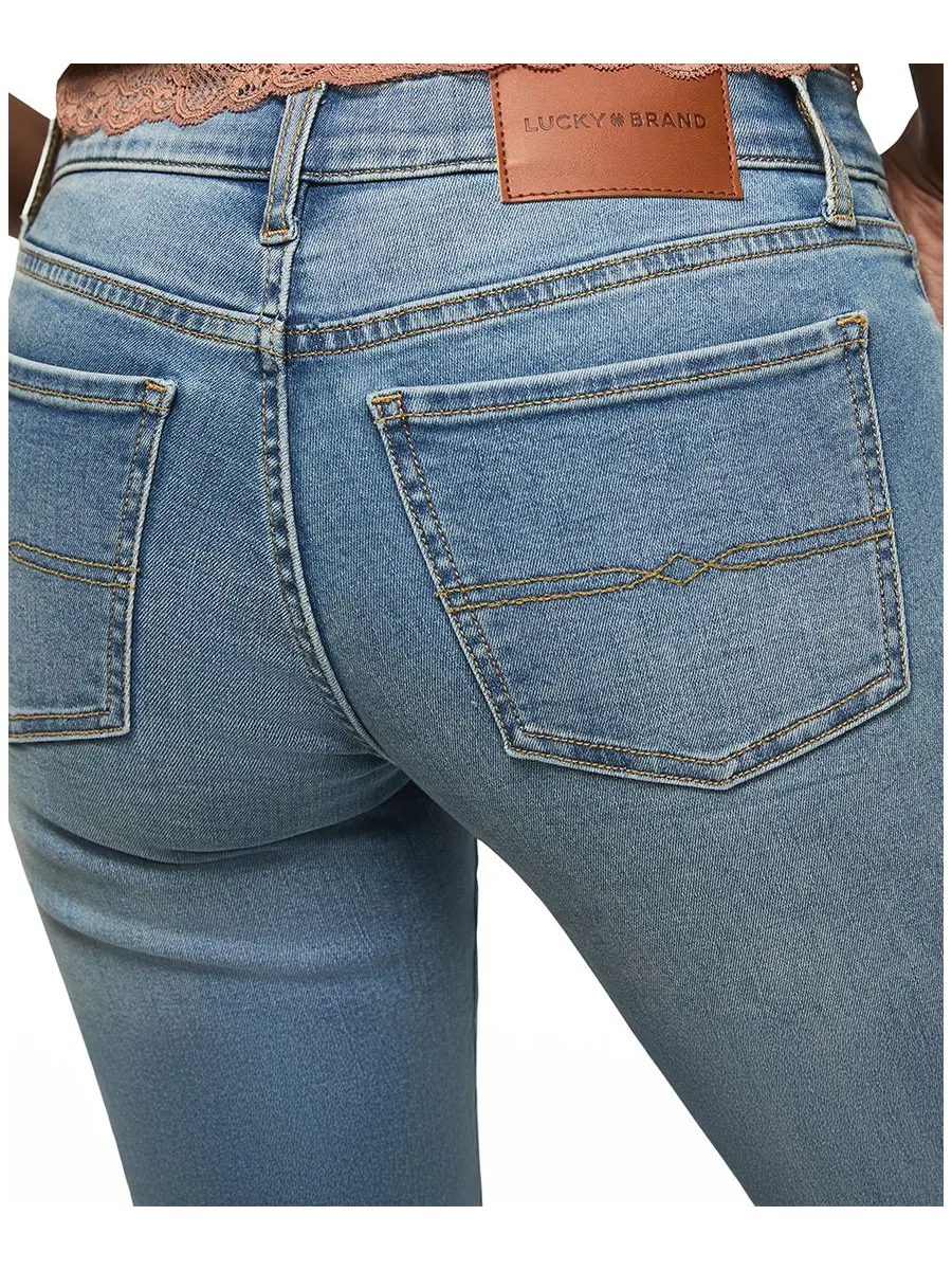 Женские укороченные джинсы средней посадки Sweet Crop Lucky Brand, Pure Honey Wash — изображение 5 из 6