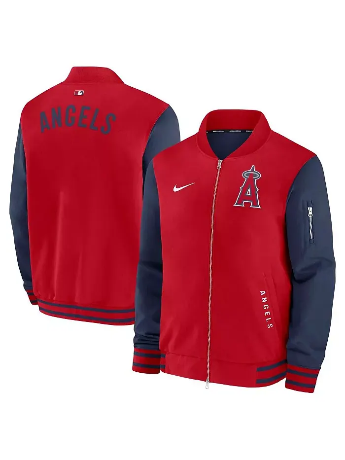 Мужская бомбер-куртка с полной застежкой-молнией Los Angeles Authentic Collection Dugout в