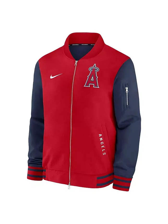 Мужская бомбер-куртка с полной застежкой-молнией Los Angeles Authentic Collection Dugout в — изображение 3 из 3