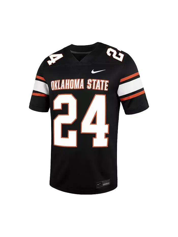 Мужская футбольная джерси Oklahoma State Cowboys Untouchable, черная, №24 Nike — изображение 3 из 3