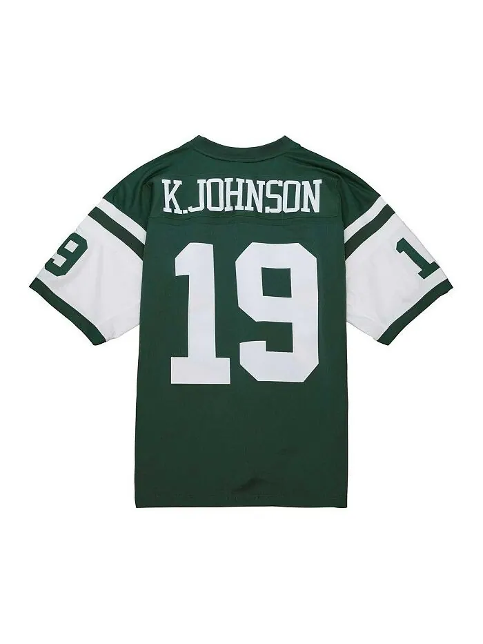 Мужская футболка Keyshawn Johnson Green New York Jets 1998 Legacy Replica Mitchell & Ness — изображение 4 из 4, зеленый