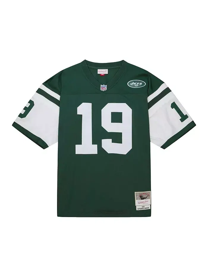 Мужская реплика джерси Legacy 1998 года Keyshawn Johnson в зеленом цвете New York Jets Mitchell & — изображение 3 из 4