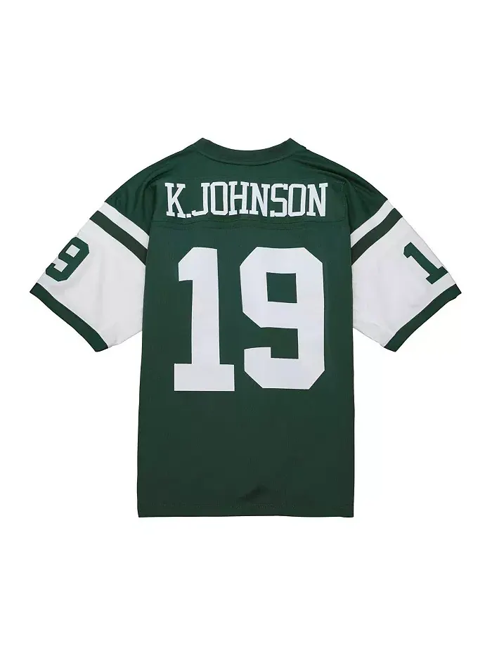 Мужская реплика джерси Legacy 1998 года Keyshawn Johnson в зеленом цвете New York Jets Mitchell & — изображение 4 из 4