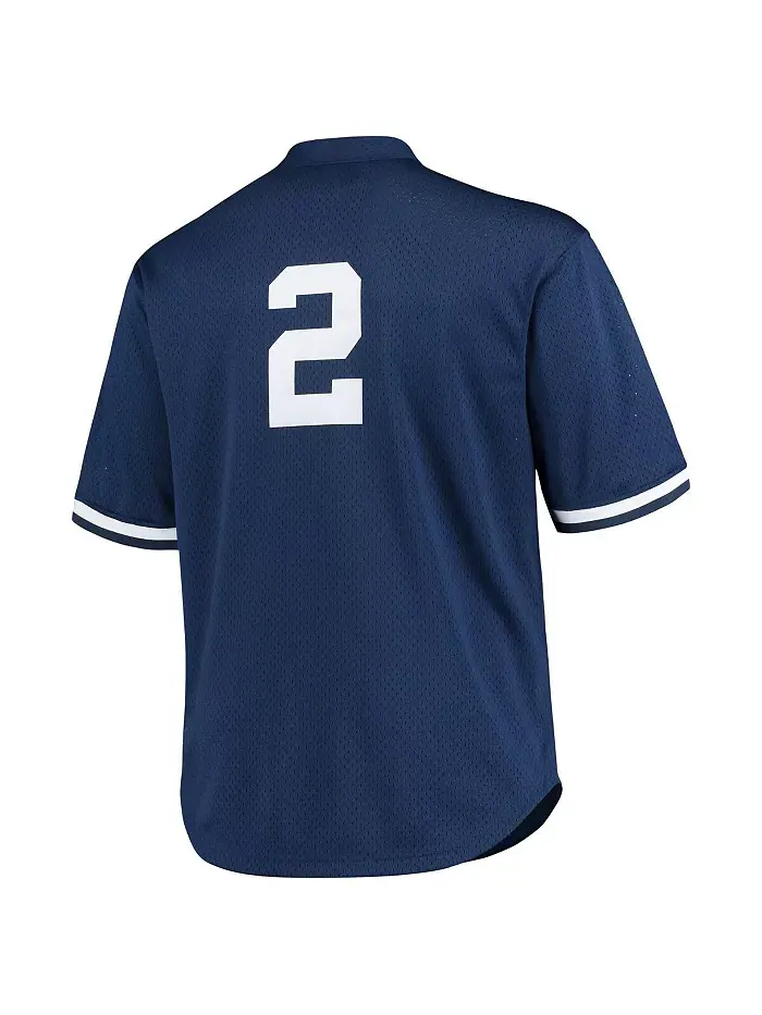 Мужская бейсбольная тренировочная реплика джерси игрока Derek Jeter в синем цвете New York Yankees — изображение 2 из 3