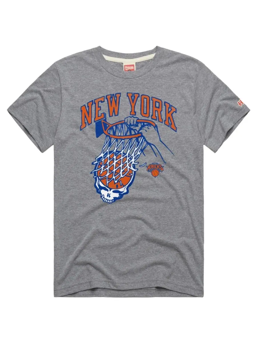 Футболка с коротким рукавом с принтом, модель New York Knicks x Grateful Dead Tri-Blend Homage