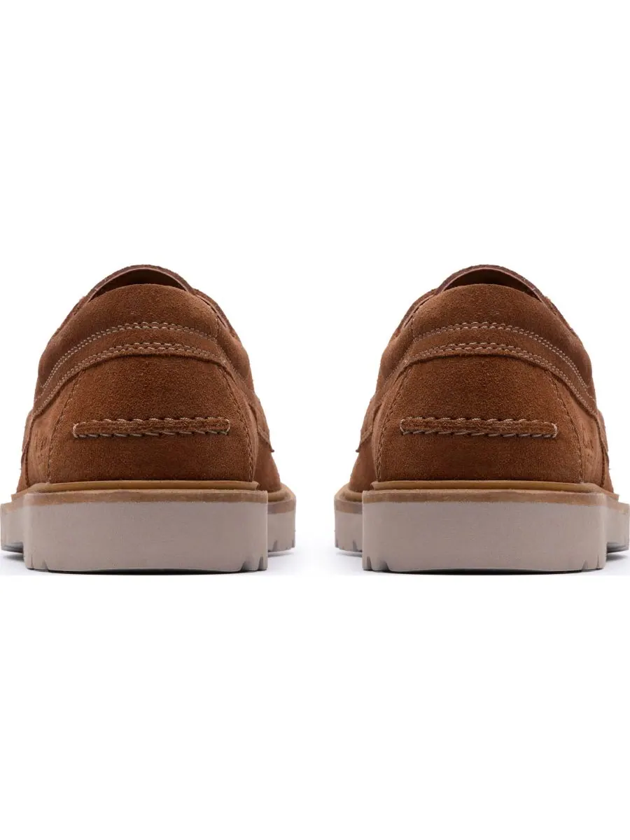 Мужские туфли-дерби Weltridge с мокасиновым носком для повседневной носки Clarks, Cola suede — изображение 5 из 6