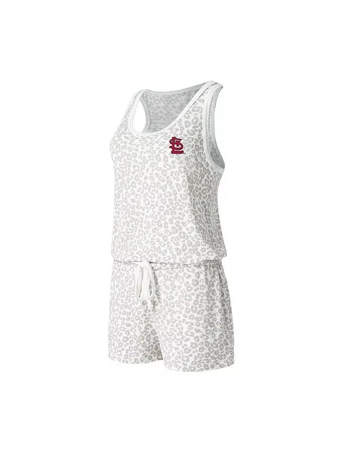 Женский кремовый трикотажный комбинезон St. Louis Cardinals Montana Hacci Concepts Sport — изображение 1 из 1