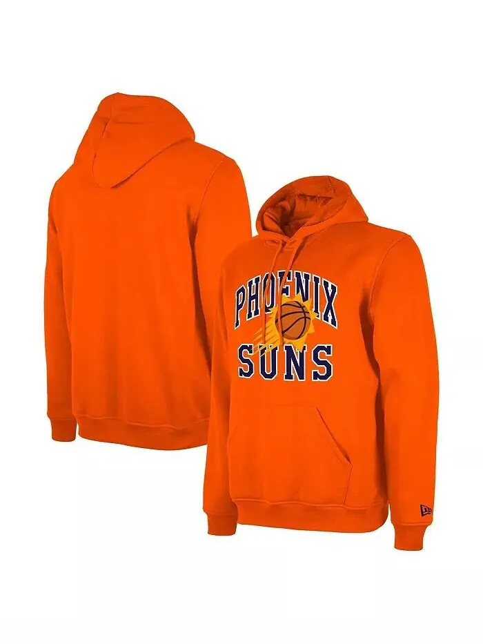 Мужской и женский пуловер с капюшоном Orange Phoenix Suns сезона 2023/24 Tip-Off Edition New Era