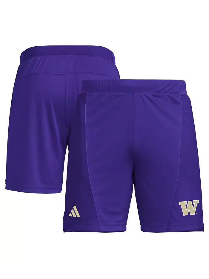 Мужские фиолетовые шорты Washington Huskies для тренировок 7" AEROREADY adidas