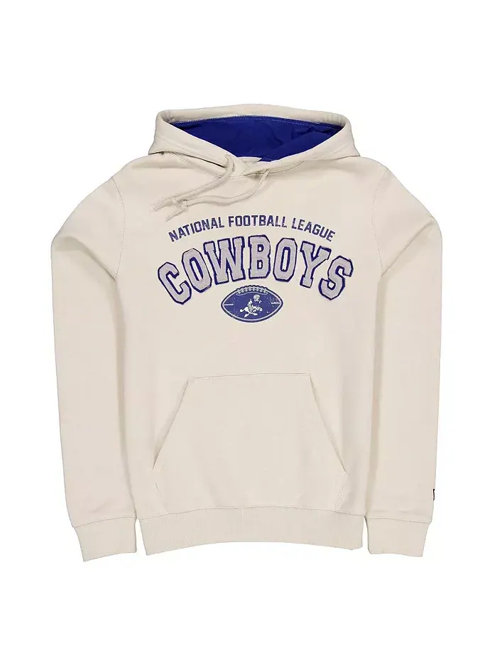 Мужской кремовый худи Dallas Cowboys Historic Pullover Hoodie New Era — изображение 2 из 3