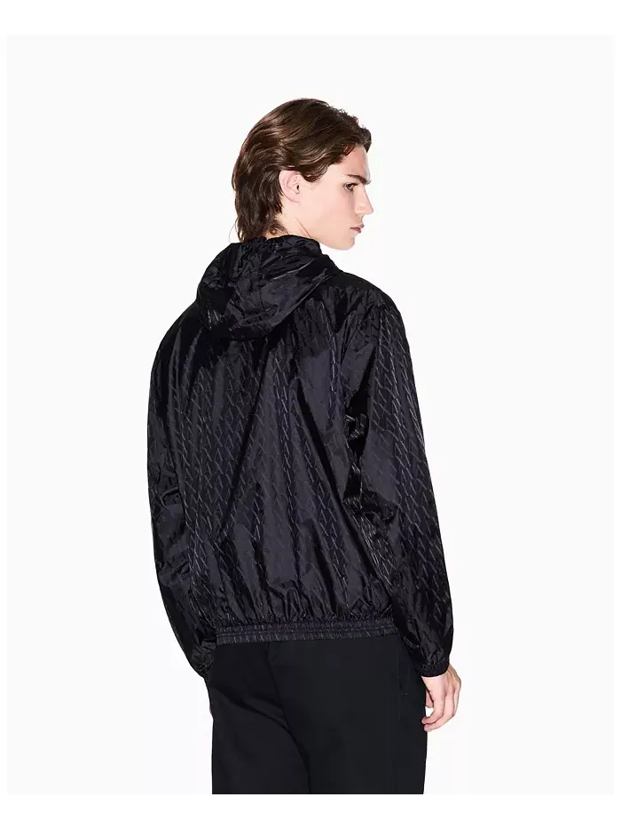Мужская ветровка с жаккардовым логотипом по всей поверхности A|X Armani Exchange — изображение 3 из 5