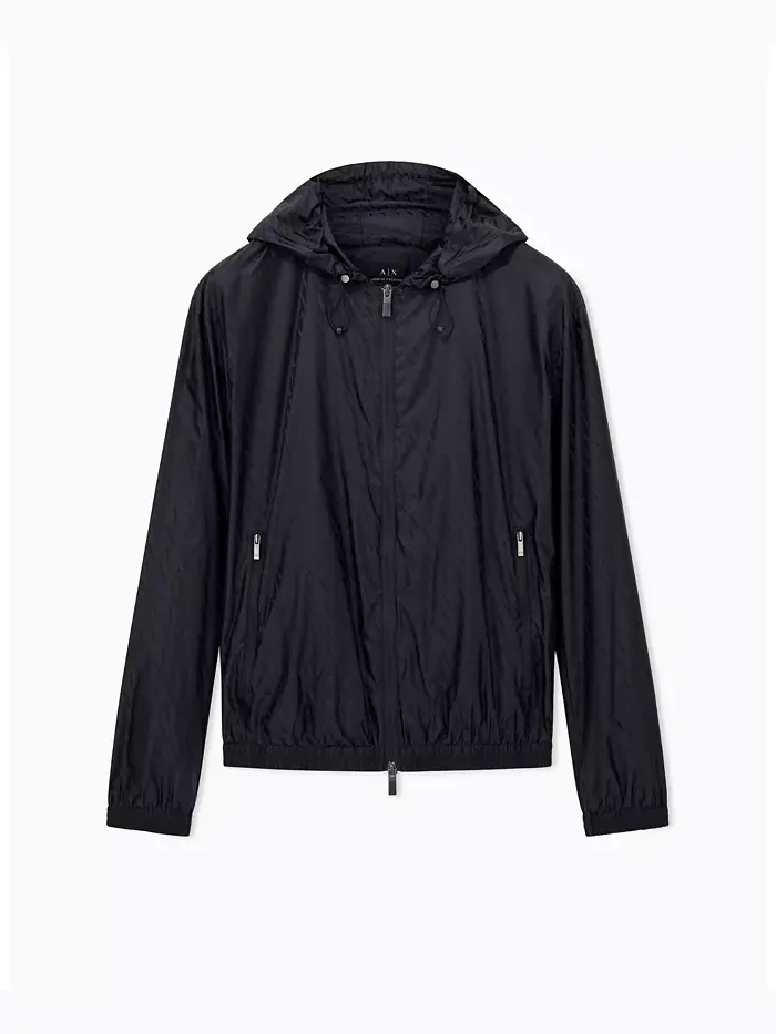 Мужская ветровка с жаккардовым логотипом по всей поверхности A|X Armani Exchange — изображение 4 из 5