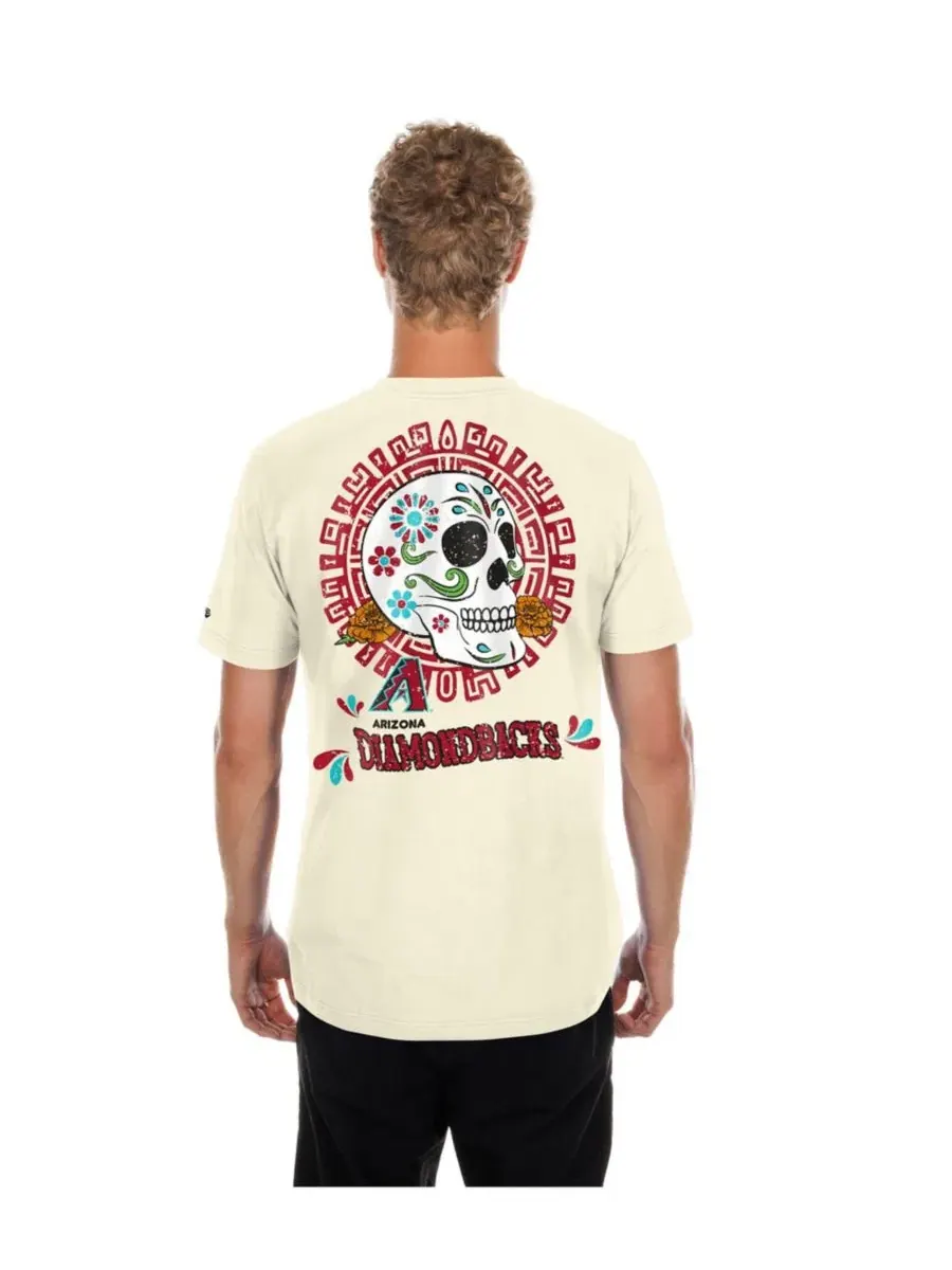 Футболка с принтом Dia de los Muertos Sugar Skull New Era — изображение 2 из 4, прозрачный