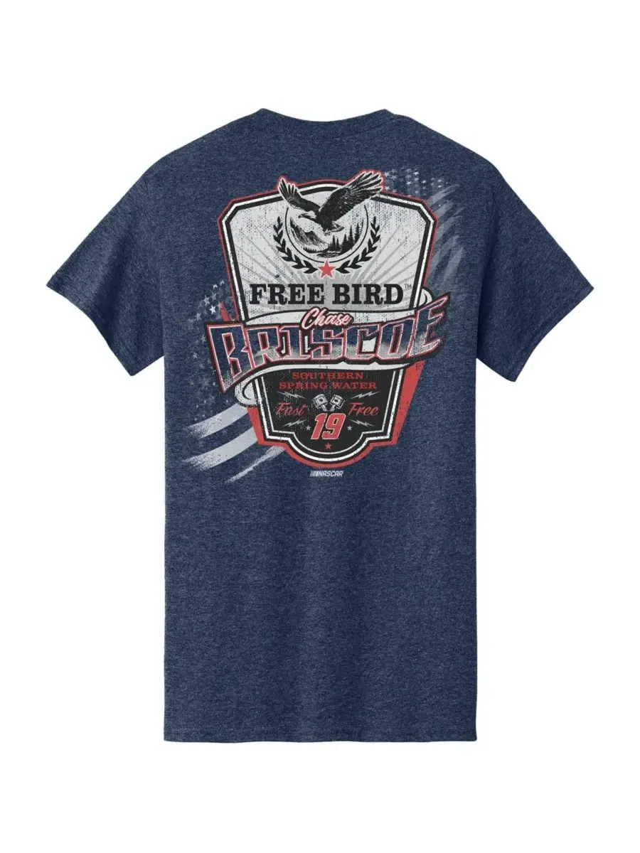Футболка с принтом Chase Briscoe 19 Free Bird Southern Spring Water Joe Gibbs Racing Team Collection — изображение 3 из 3