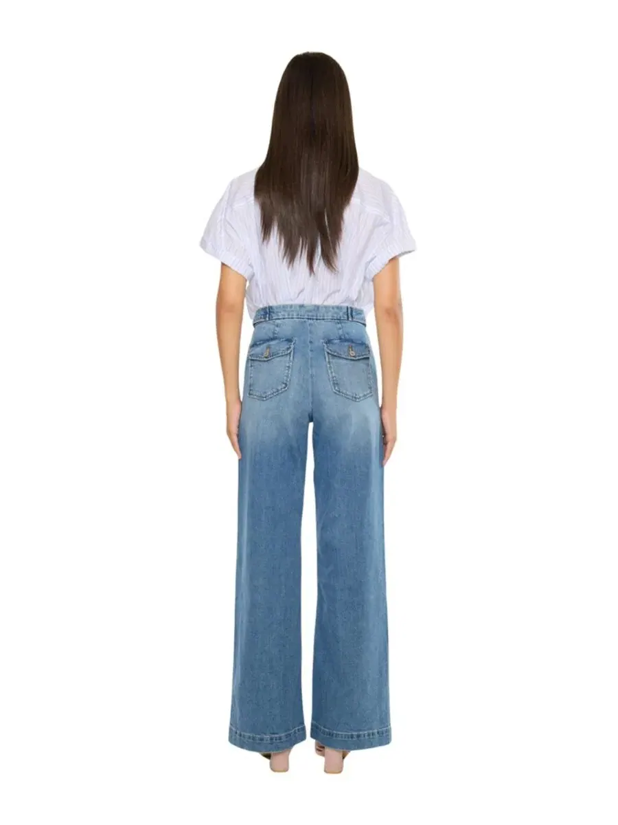 Женские джинсы-брюки Marnie Ultra High Rise Wide Leg KanCan, Dark Medium — изображение 2 из 9