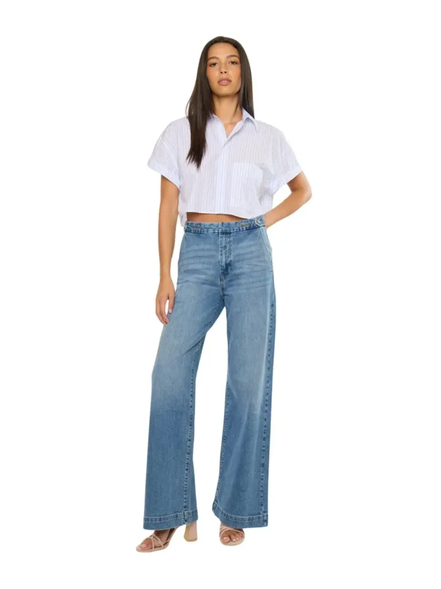 Женские джинсы-брюки Marnie Ultra High Rise Wide Leg KanCan, Dark Medium — изображение 3 из 9