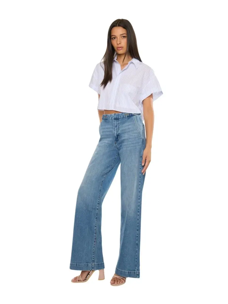Женские джинсы-брюки Marnie Ultra High Rise Wide Leg KanCan, Dark Medium — изображение 5 из 9