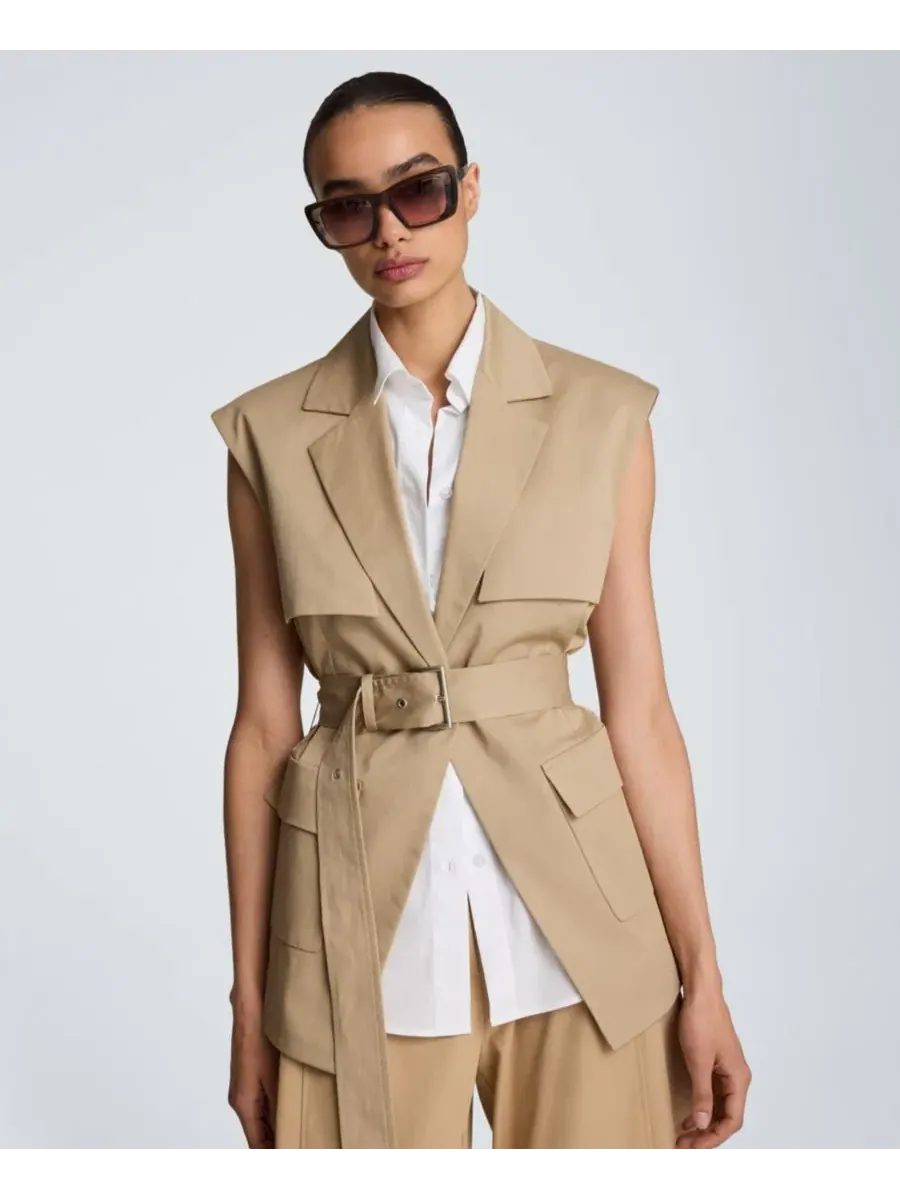 Жилет с поясом и отложным воротником, с съемной рубашкой Kenneth Cole, Farro