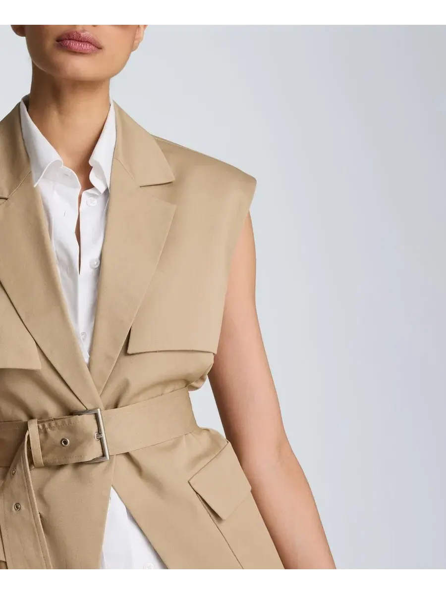Жилет с поясом и отложным воротником, с съемной рубашкой Kenneth Cole, Farro — изображение 4 из 5