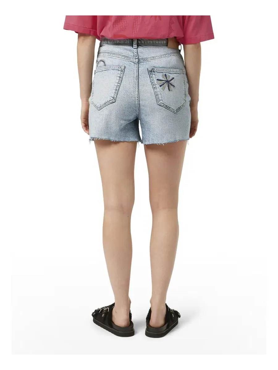 Джинсовые шорты с вышивкой The Ray Cut Off Denim Short SCOTCH & SODA, Spring Lights — изображение 4 из 5