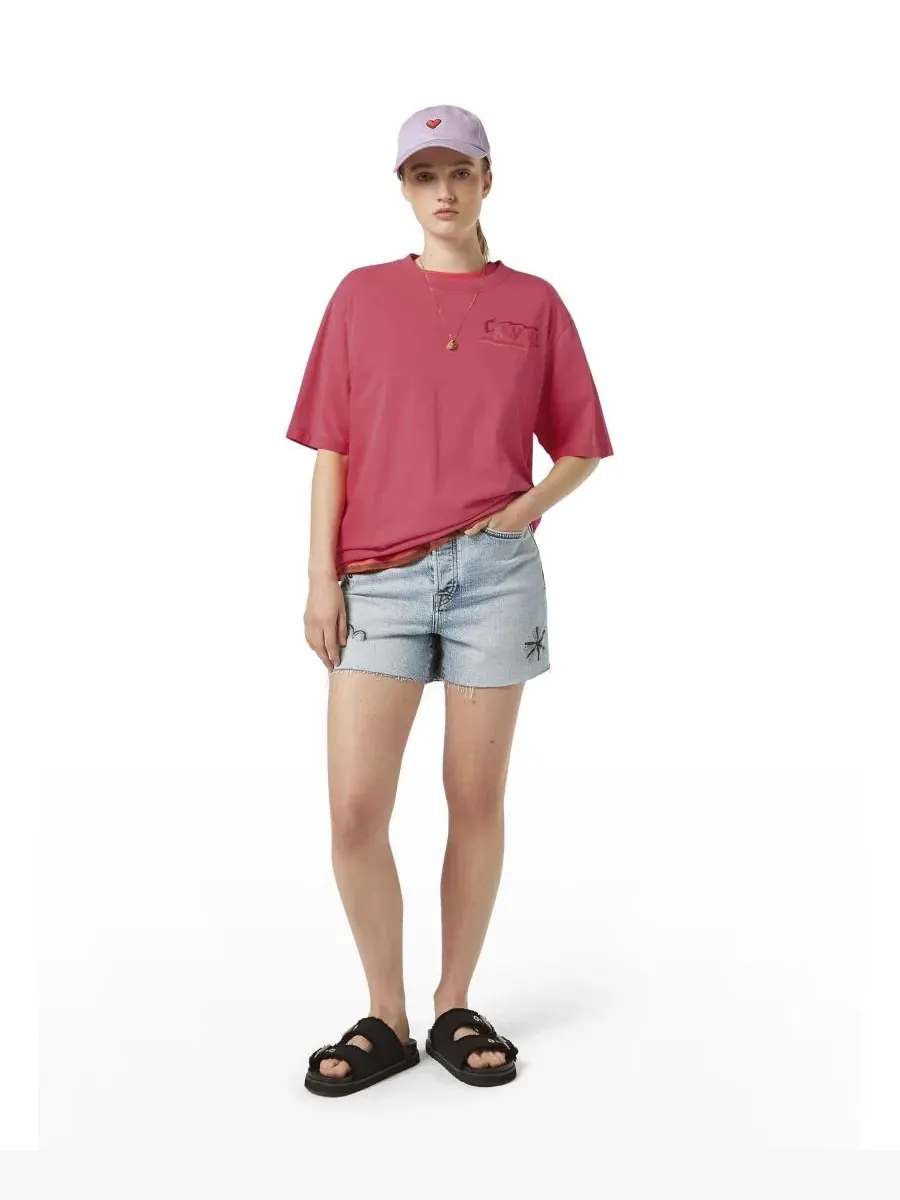 Джинсовые шорты с вышивкой The Ray Cut Off Denim Short SCOTCH & SODA, Spring Lights — изображение 5 из 5