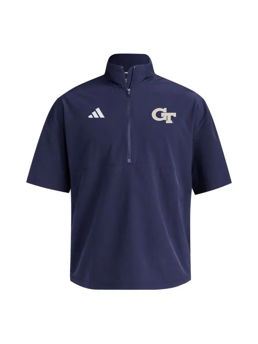 Adidas Мужская темно-синяя толстовка Georgia Tech Yellow Jackets с коротким рукавом и — изображение 2 из 3, темно-синий