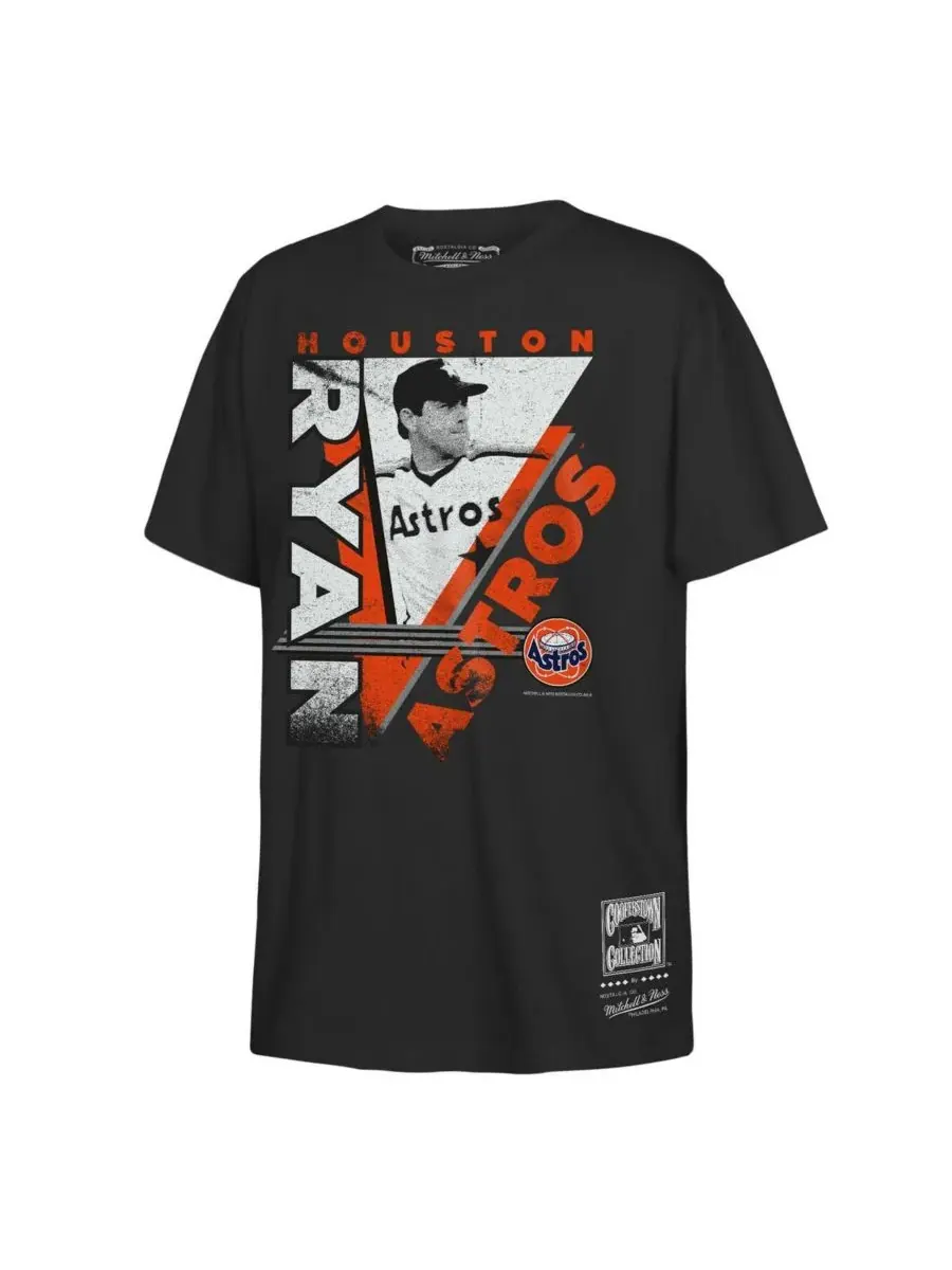 Mitchell & Ness Футболка Big Boys and Girls Nolan Ryan Black Houston Astros In the Zone Player