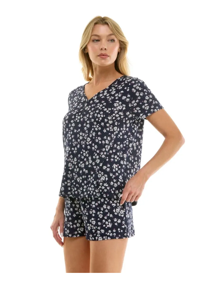 Комплект пижамы с V-образным вырезом и шортами, модель Ditsy Dais Jaclyn Intimates, Ditsy Dais — изображение 6 из 9