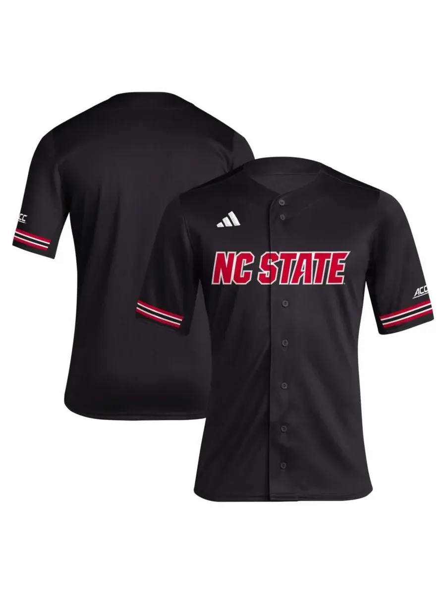 Мужская бейсбольная футболка NC State Wolfpack в стиле ретро с обратной стороной Adidas