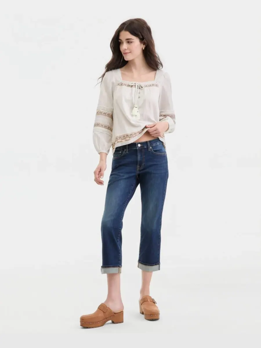 Женские джинсы средней посадки, укороченные Lucky Brand, Brighter Days Wash