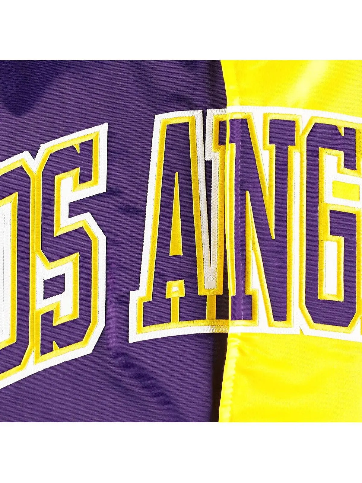 Мужская пурпурно-золотая куртка los angeles lakers fast break satin full-snap Starter — изображение 2 из 4