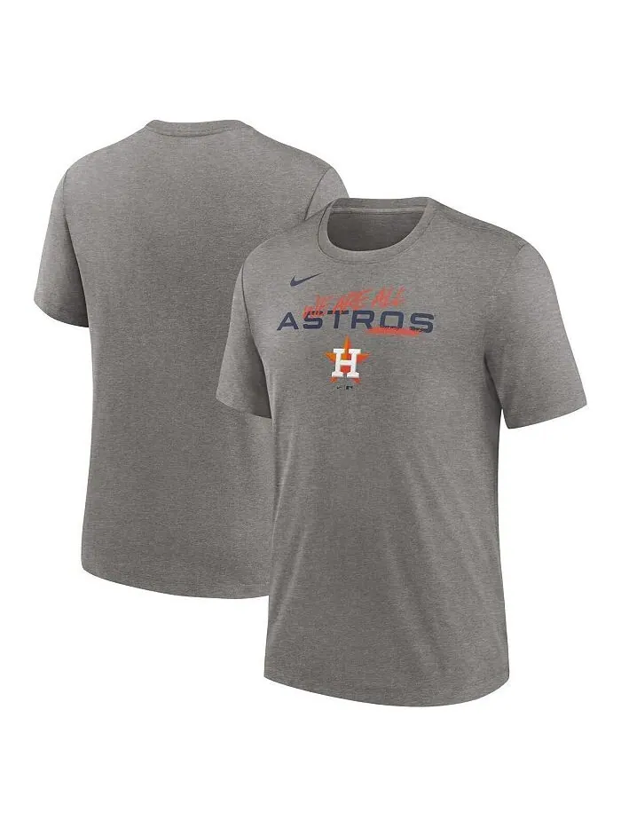 Мужская футболка Heather Charcoal Houston Astros We Are All Tri-Blend Nike