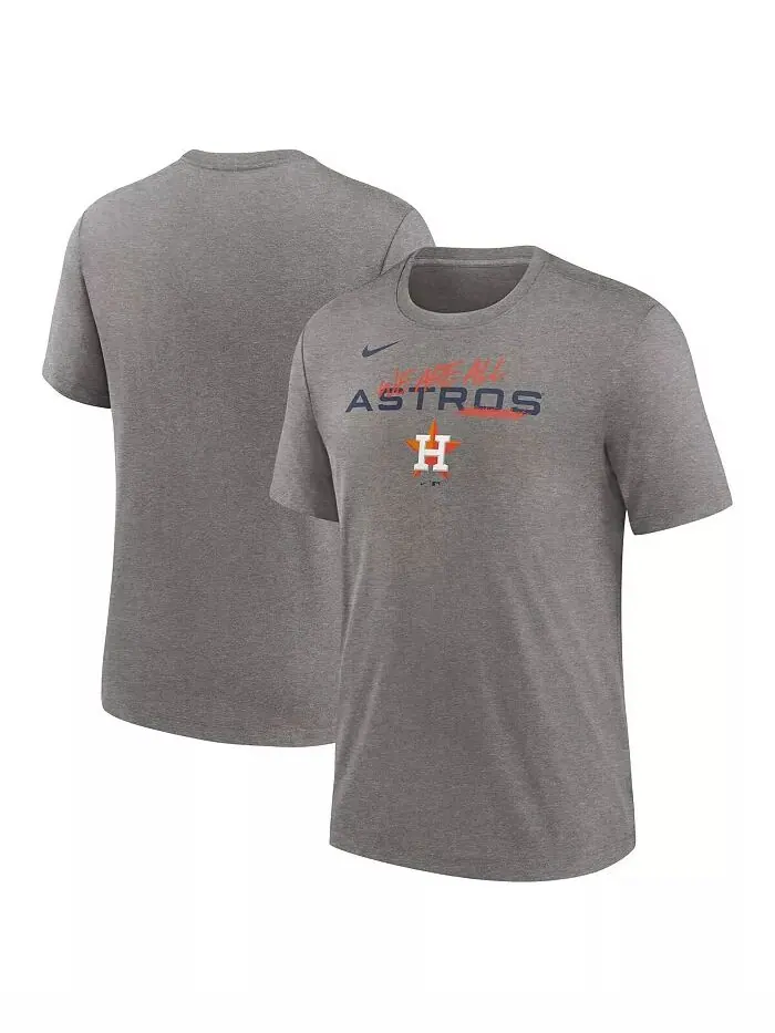 Футболка мужская Heather Charcoal Houston Astros We Are All Tri-Blend Nike — изображение 1 из 4