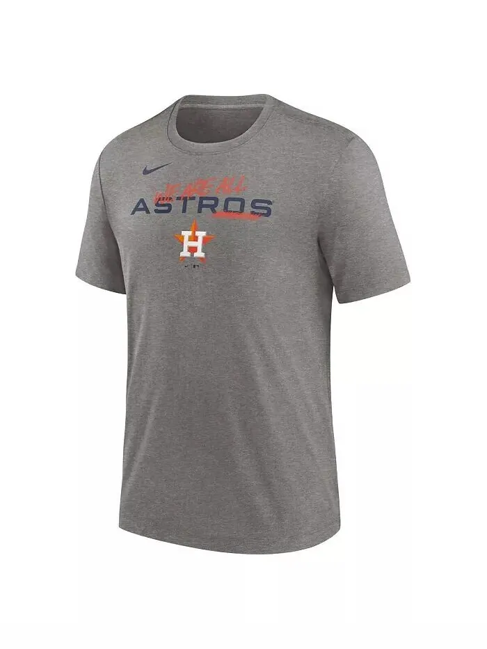Футболка мужская Heather Charcoal Houston Astros We Are All Tri-Blend Nike — изображение 3 из 4
