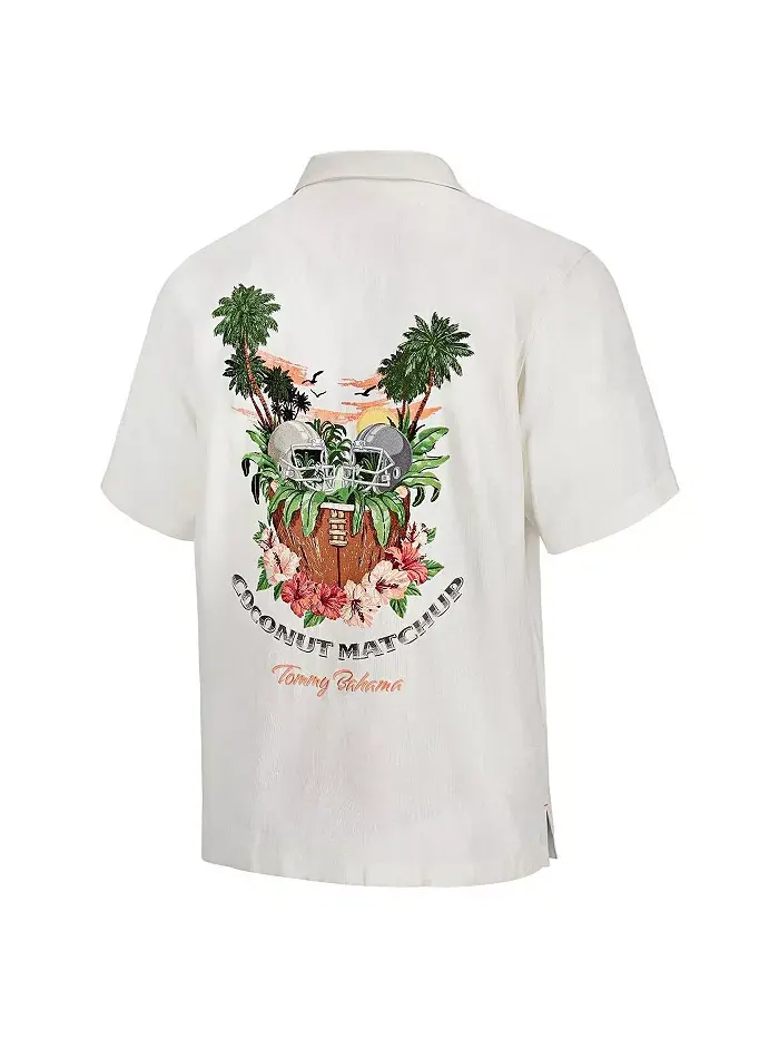 Мужская белая кнопочная рубашка Dallas Cowboys Coconut Matchup Camp Tommy Bahama — изображение 3 из 3