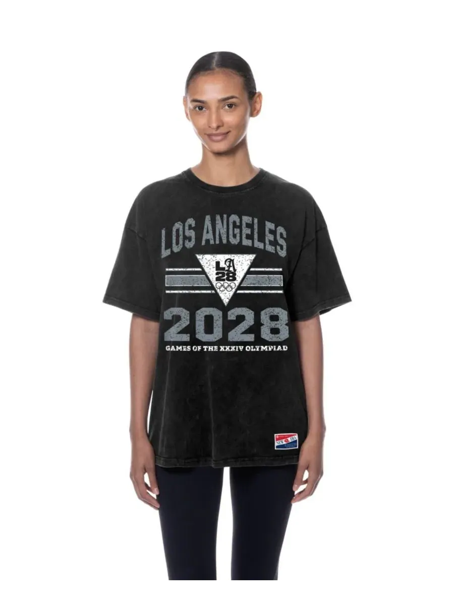 Футболка оверсайз с принтом LA 2028 Summer Mineral Wash Oversized New Era
