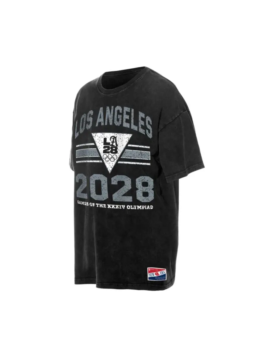 Футболка оверсайз с принтом LA 2028 Summer Mineral Wash Oversized New Era — изображение 3 из 4, черный