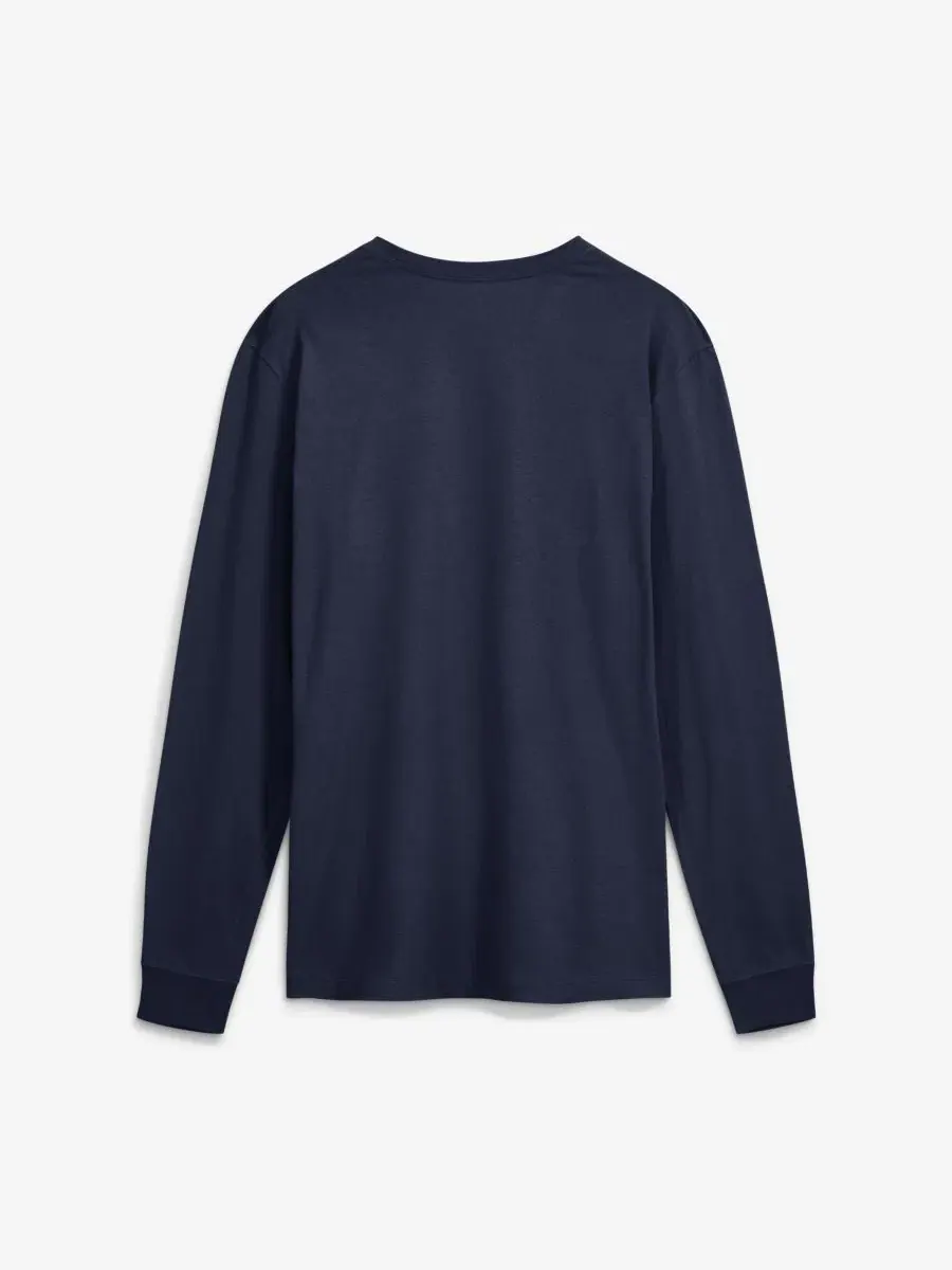 Мужская футболка с длинным рукавом Dri-FIT Michigan Wolverines 2026 Sideline Jordan — изображение 2 из 2, темно-синий
