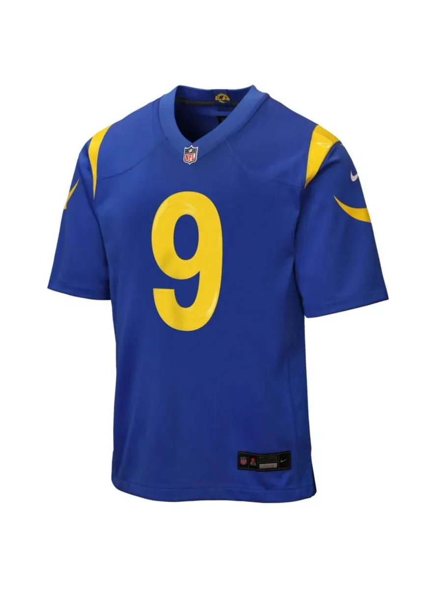 Детская футболка с длинным рукавом Matthew Stafford Nike — изображение 3 из 3, королевский