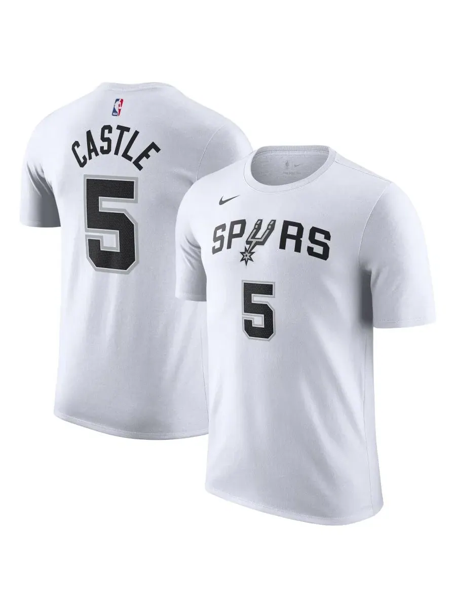 Футболка с именем и номером игрока Stephon Castle San Antonio Spurs Nike
