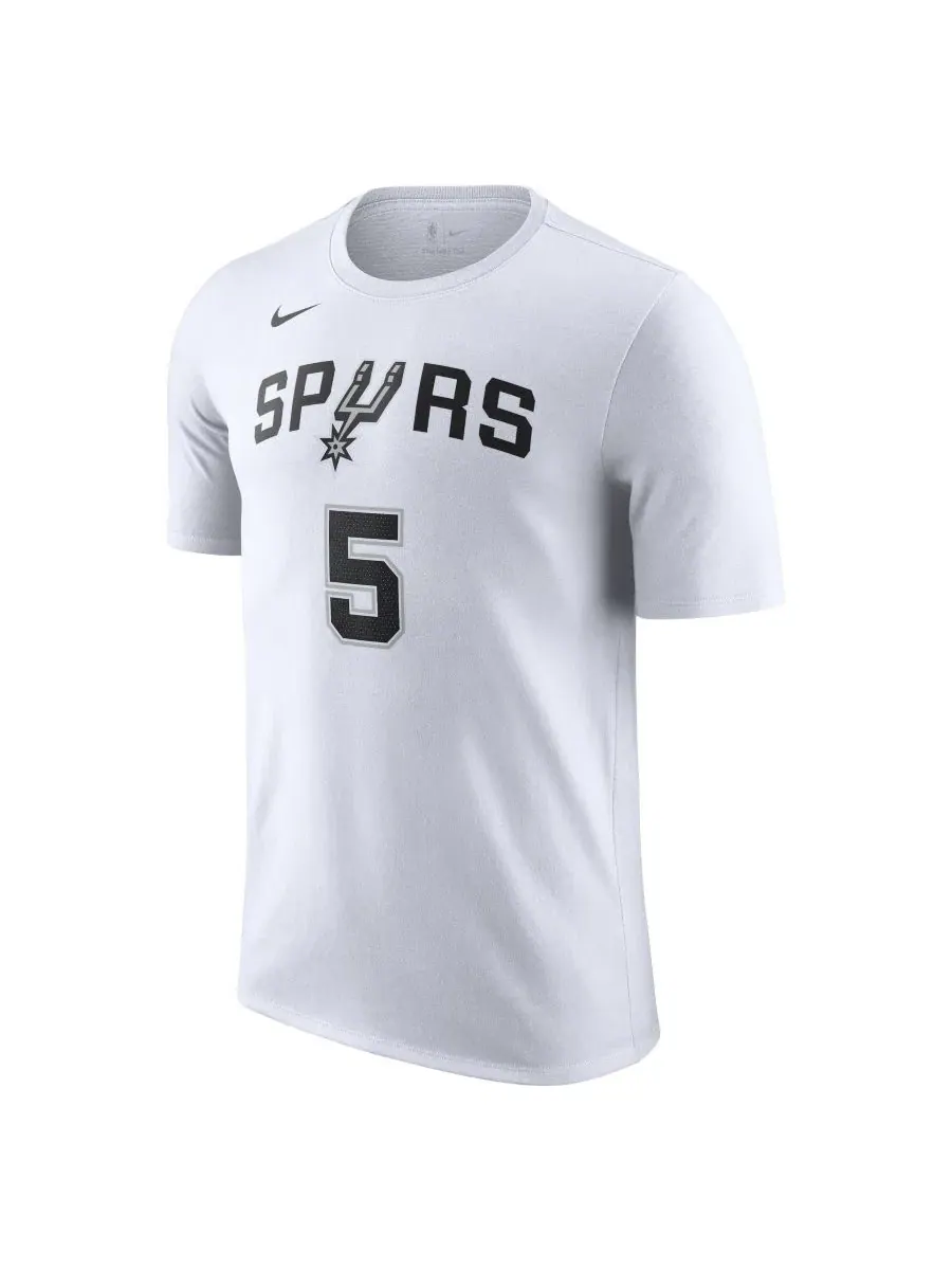 Футболка с именем и номером игрока Stephon Castle San Antonio Spurs Nike — изображение 2 из 3, белый